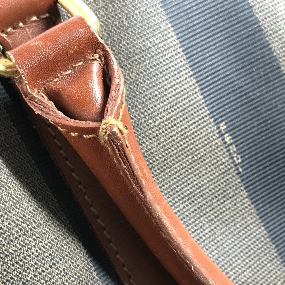 FENDI Vintage Pecan Bag, Travel Boston Leather, Men's & Women's, Khaki - Picture 12 of 16